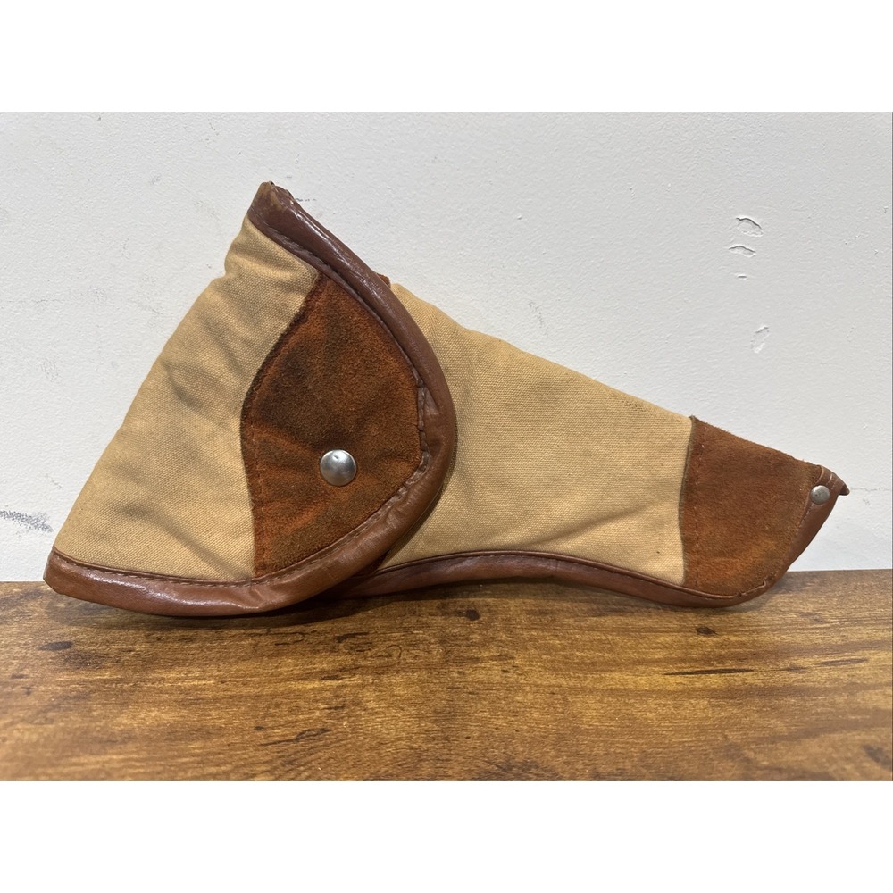 Vintage Bucheimer 17X9 Flap Holster Canvas & Leather Sherpa Lined *Stains*